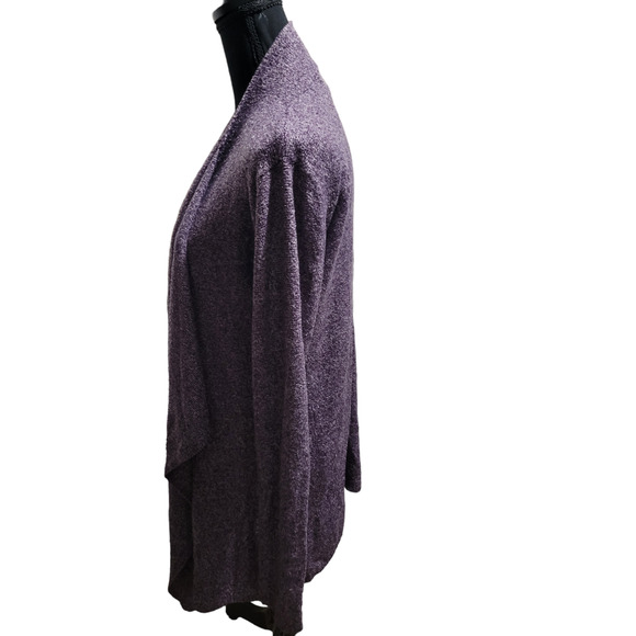 BAREFOOT DREAMS Bamboo CozyChic Lite Purple Calypso Wrap Cardigan, Size S/M - Picture 4 of 8